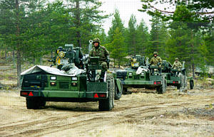 Финская артиллерия на марше